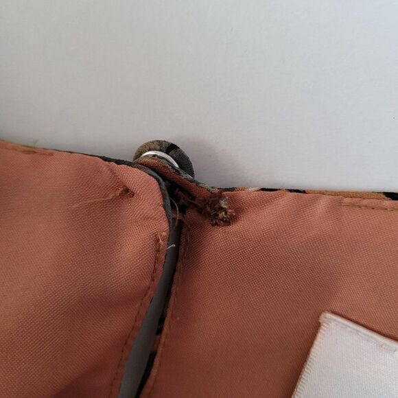 Vintage 90's Maxi Dress 12 Green Tan Modest Short Sleeve Shift Southwestern - Picture 14 of 14